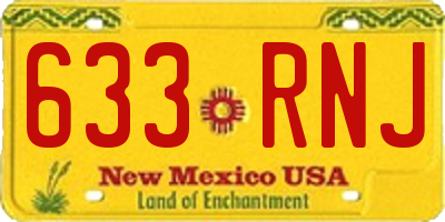 NM license plate 633RNJ