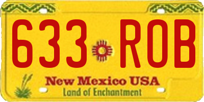 NM license plate 633ROB
