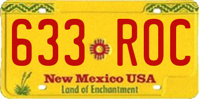 NM license plate 633ROC