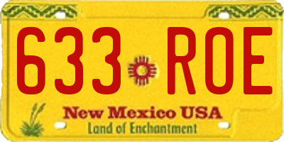 NM license plate 633ROE