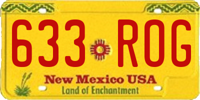 NM license plate 633ROG