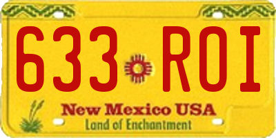 NM license plate 633ROI