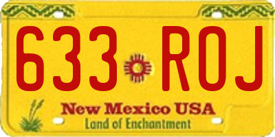 NM license plate 633ROJ