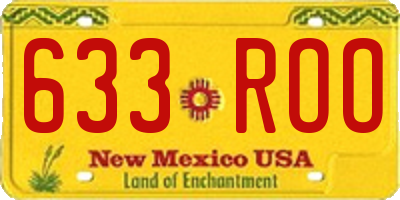 NM license plate 633ROO