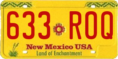 NM license plate 633ROQ