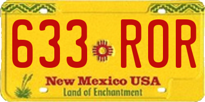 NM license plate 633ROR