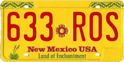 NM license plate 633ROS