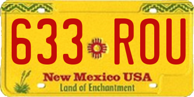 NM license plate 633ROU