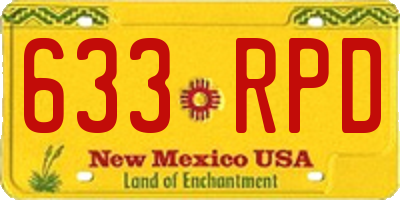 NM license plate 633RPD