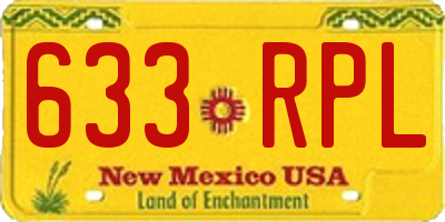 NM license plate 633RPL