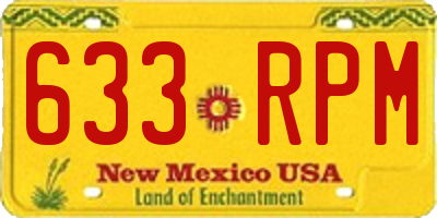 NM license plate 633RPM