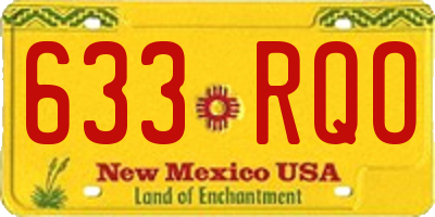 NM license plate 633RQO