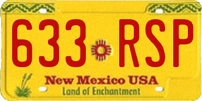 NM license plate 633RSP