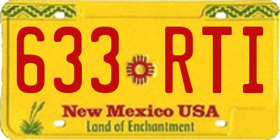 NM license plate 633RTI