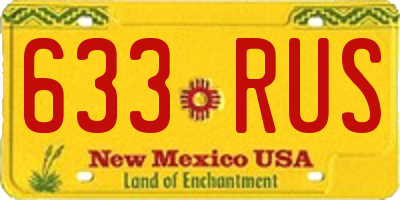 NM license plate 633RUS