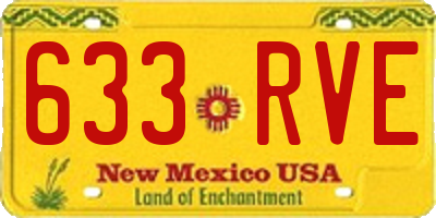 NM license plate 633RVE