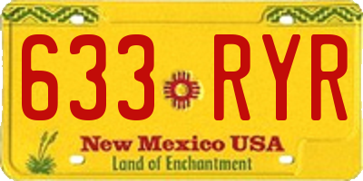 NM license plate 633RYR