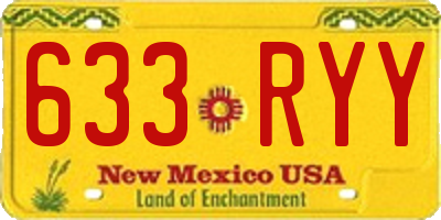 NM license plate 633RYY