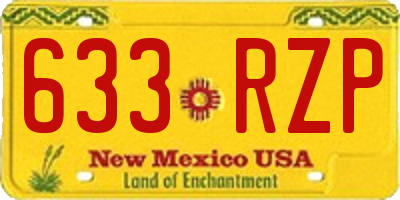 NM license plate 633RZP