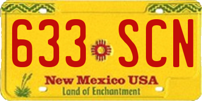 NM license plate 633SCN