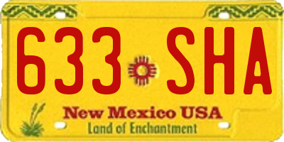 NM license plate 633SHA