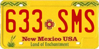 NM license plate 633SMS