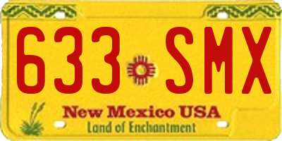 NM license plate 633SMX