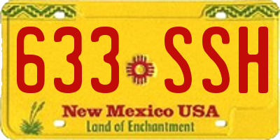 NM license plate 633SSH