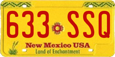 NM license plate 633SSQ