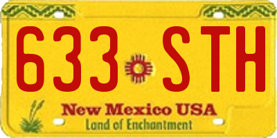 NM license plate 633STH
