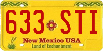 NM license plate 633STI