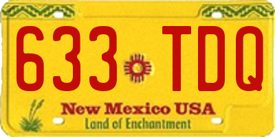 NM license plate 633TDQ