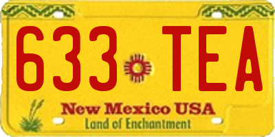 NM license plate 633TEA
