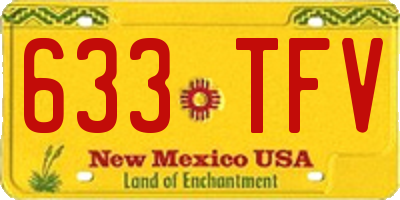 NM license plate 633TFV