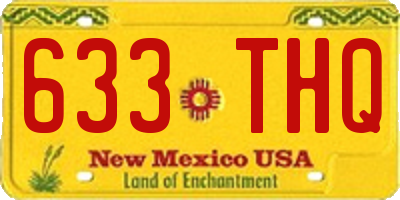 NM license plate 633THQ