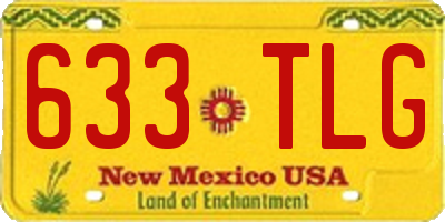 NM license plate 633TLG