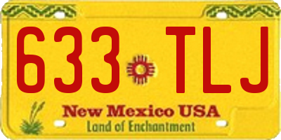 NM license plate 633TLJ