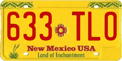 NM license plate 633TLO