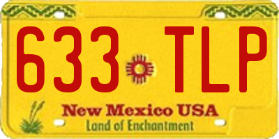NM license plate 633TLP