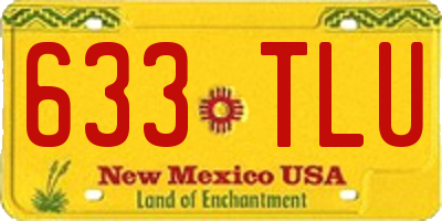 NM license plate 633TLU