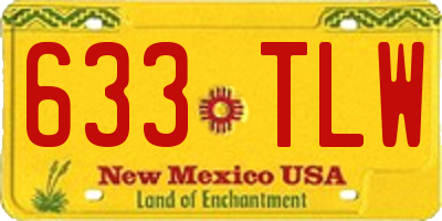 NM license plate 633TLW