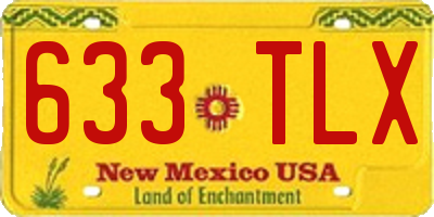 NM license plate 633TLX