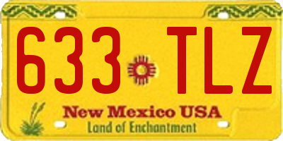 NM license plate 633TLZ