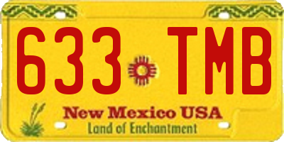 NM license plate 633TMB