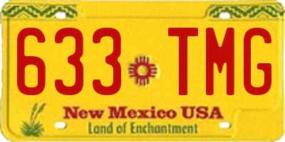 NM license plate 633TMG