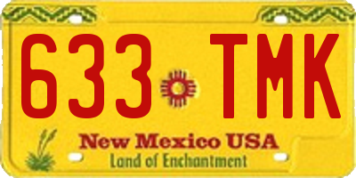 NM license plate 633TMK