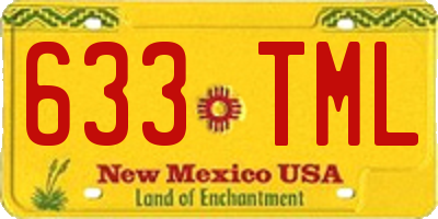 NM license plate 633TML