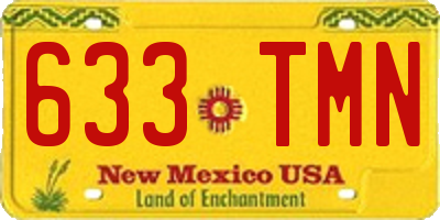 NM license plate 633TMN