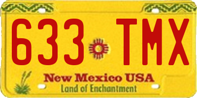 NM license plate 633TMX