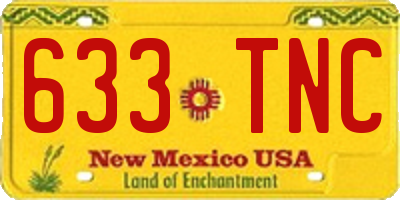 NM license plate 633TNC